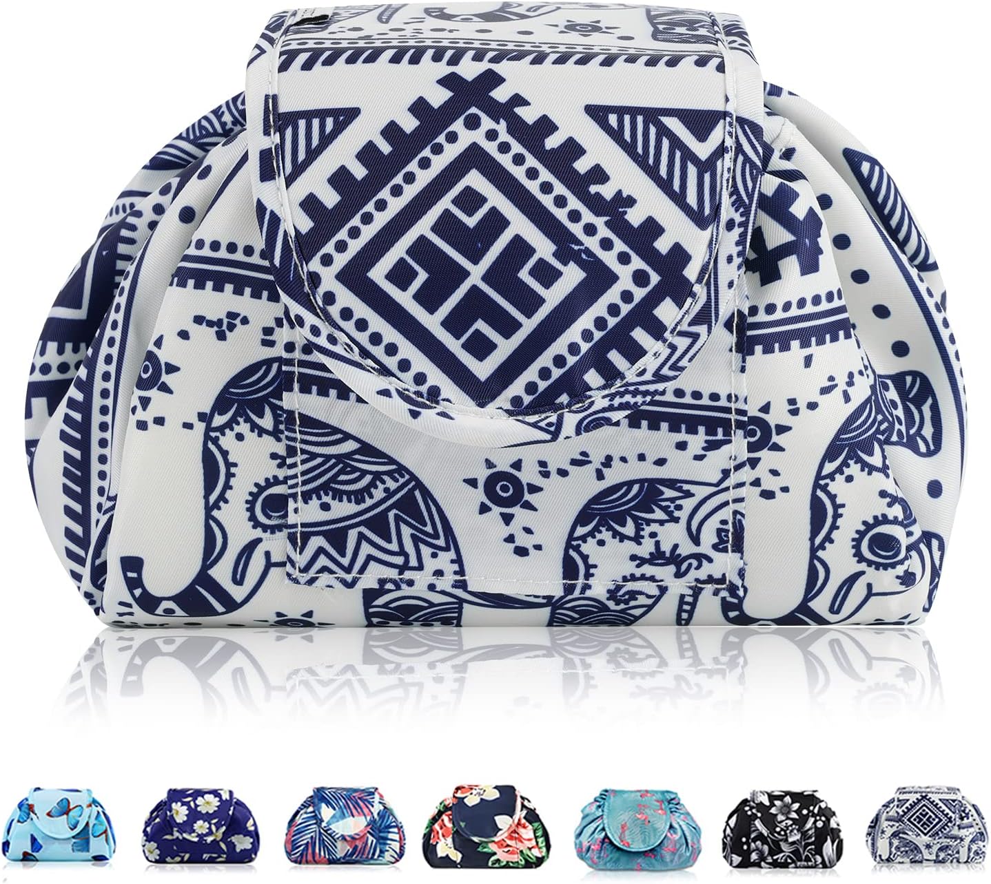 Lazy Drawstring Makeup Bags, Large Capacity Waterproof Travel Portable Cosmetic...
