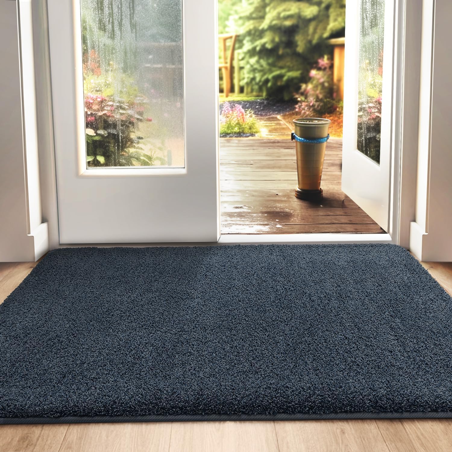 DEXI Dirt Trapper Door Mat, Non-slip Barrier Mats for Indoor, Super Absorbent En...