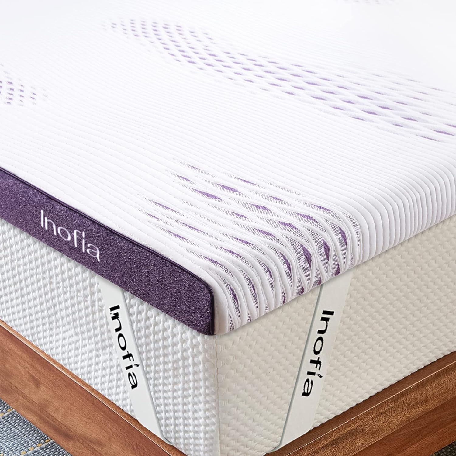 Inofia Sleep Gel Memory Foam Mattress Topper Super...