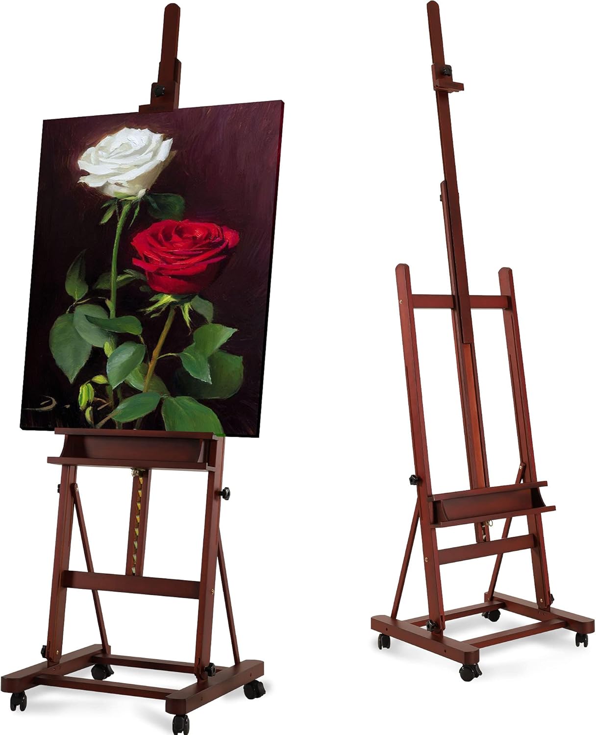 VISWIN Premium H Frame Easel 75" to 146"H, Hold Canvas to 93", Solid Beech Wood...