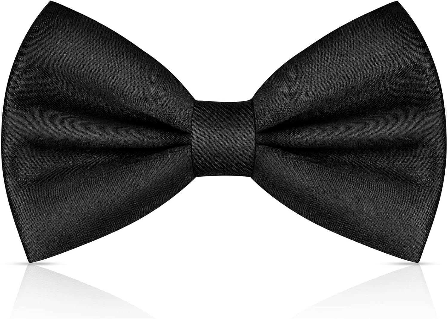 URAQT Men's Bow Tie, Classic Solid Color Pre-Tied Bow Tie for Men, Satin Tux Bow...
