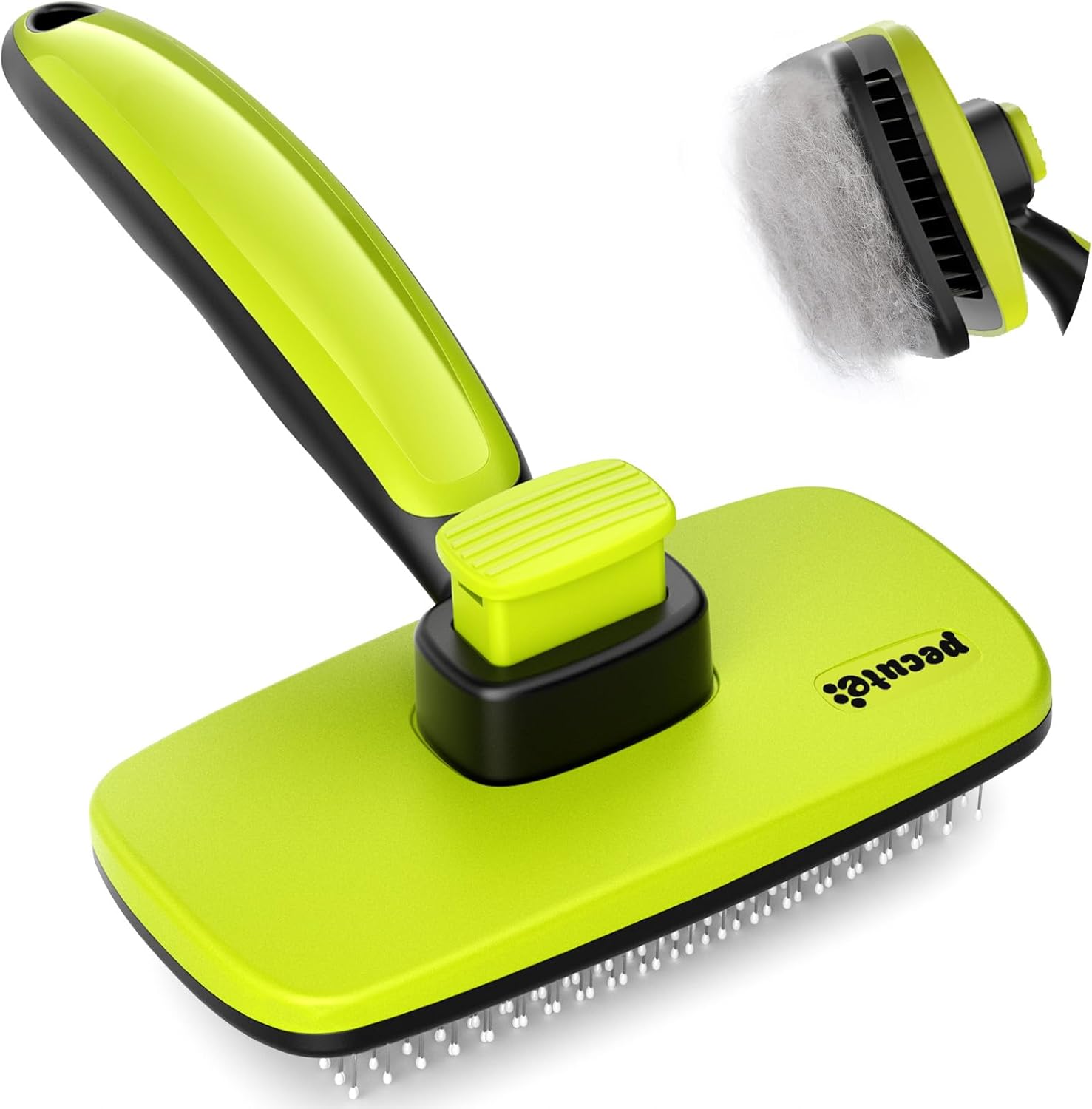 pecute Cat Brush Dog Brush, Cat Hair Brush for Grooming, Self Cleaning Slicker D...