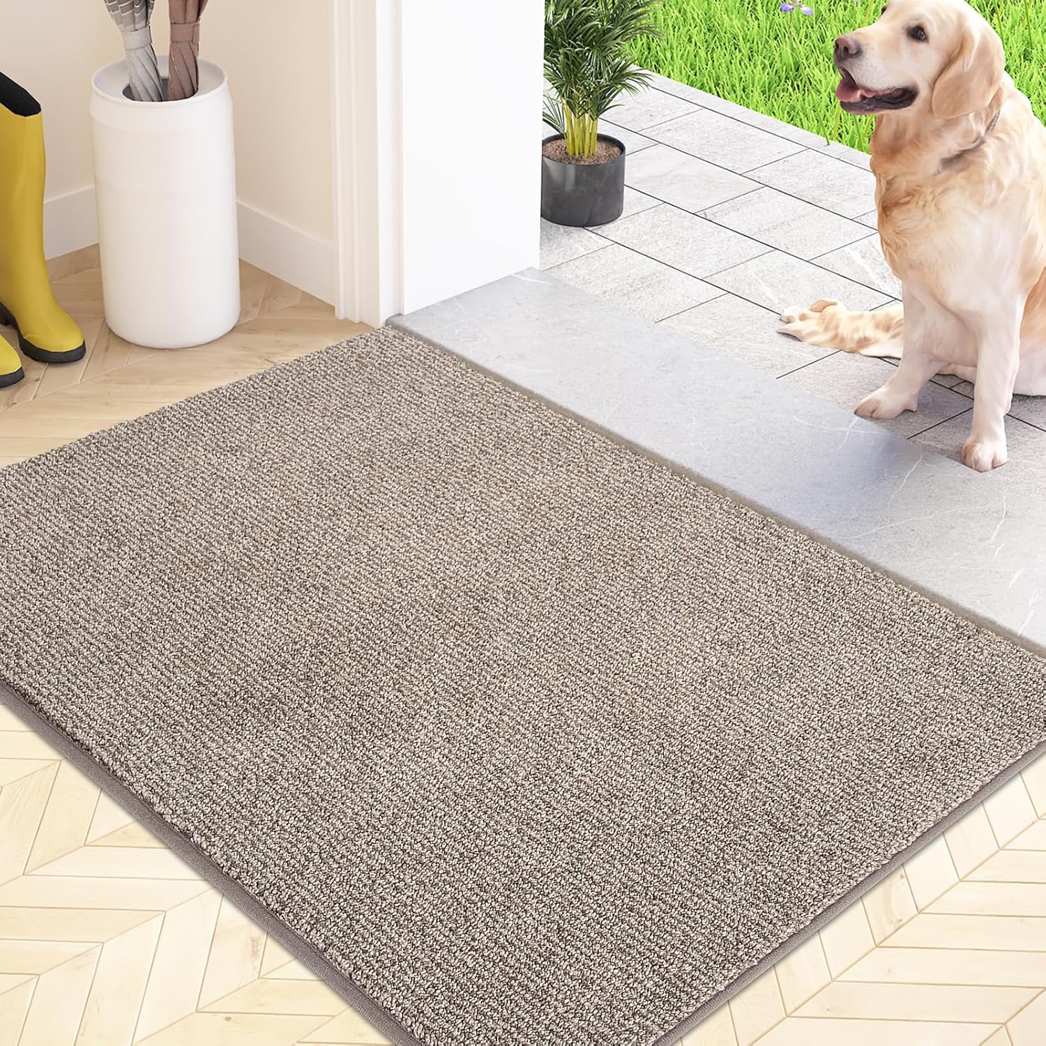FCSDETAIL Dirt Trapper Indoor Door Mat 60 x 90 cm, Machine Washable Entrance Rug...