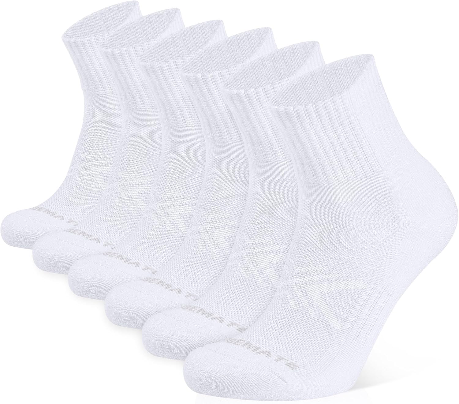 Closemate Mens Sports Quarter Ankle Socks Anti-Blister Cushioned Trainer Running...