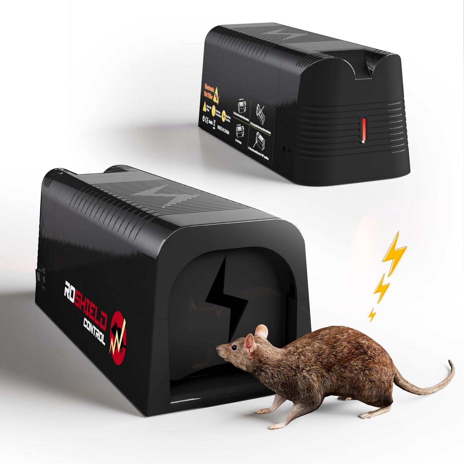 ROSHIELD Electric Rat & Mouse Traps - Professional Quality & Heavy Duty Pest Con...