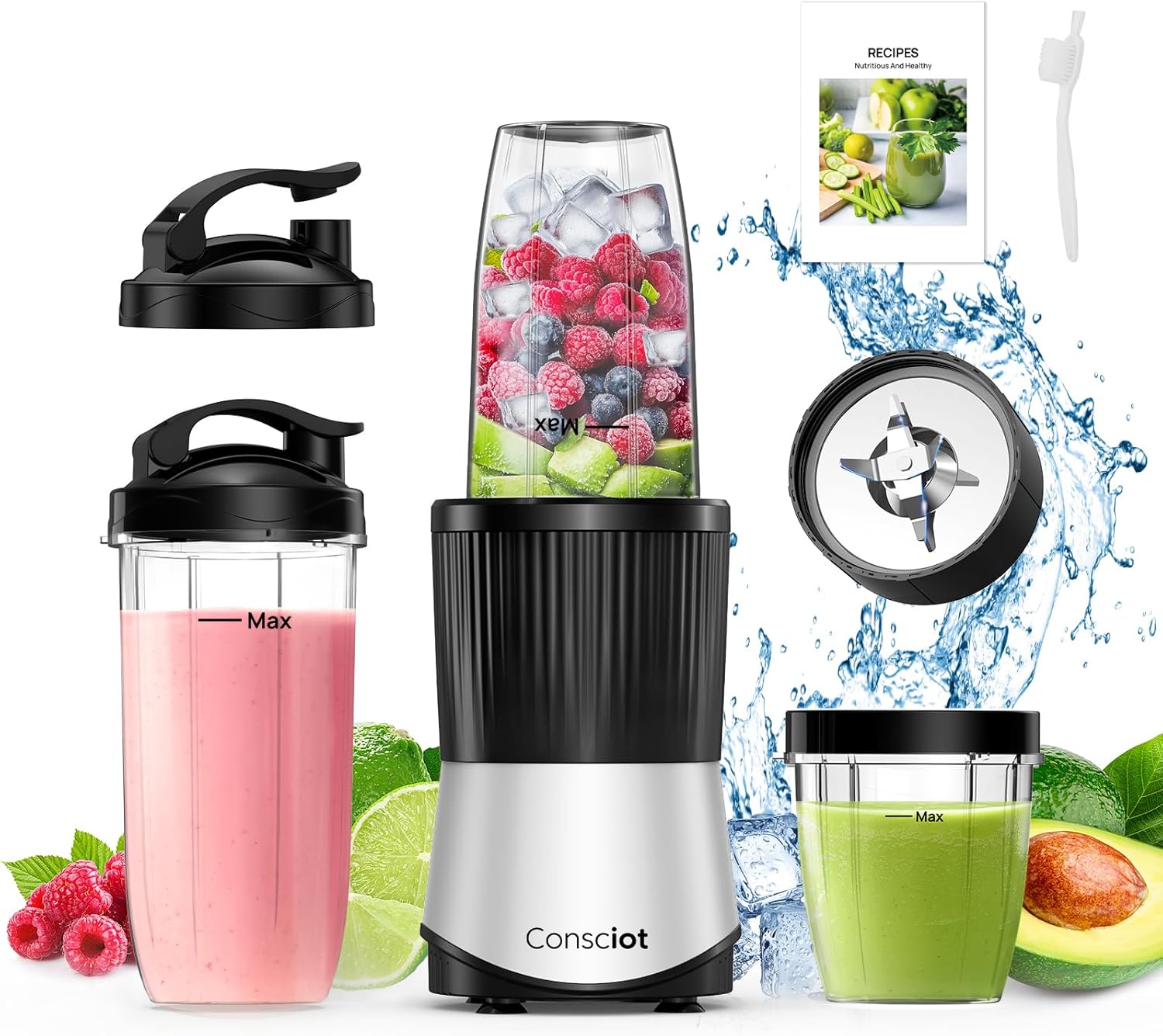 Consciot CB08 11-Piece Blender for Kitchen and Per...