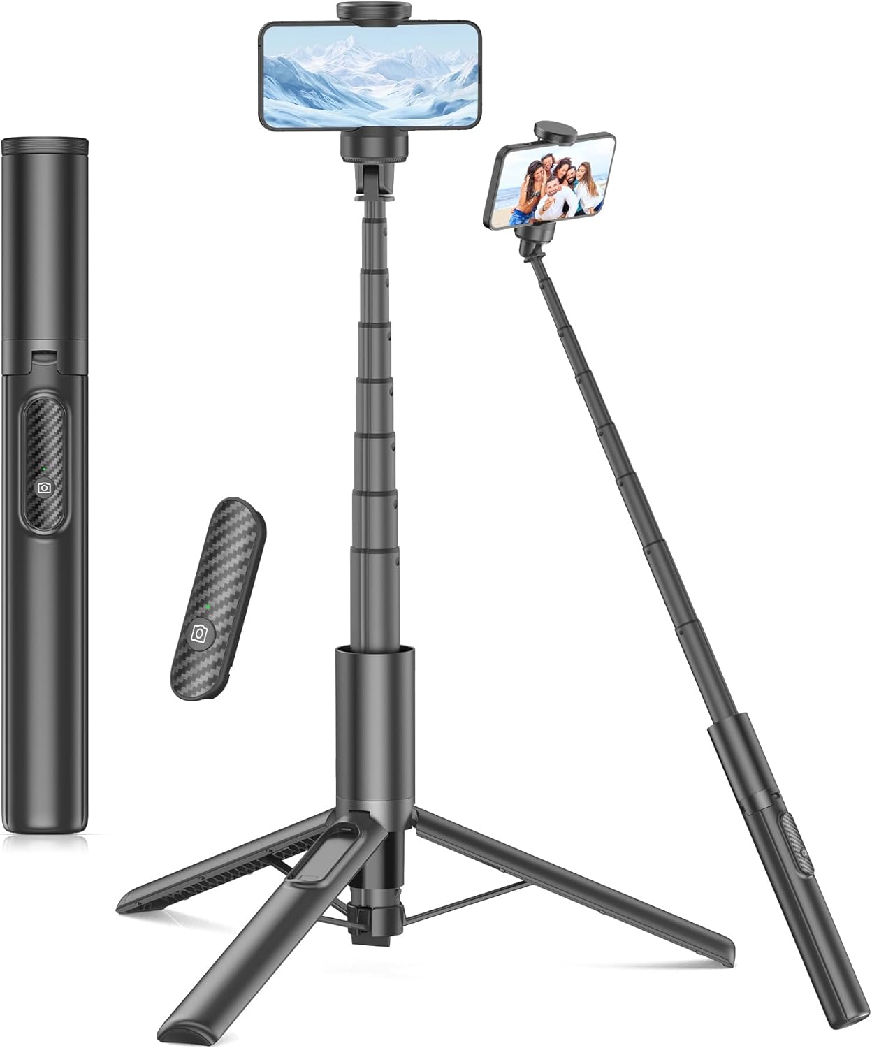 Gahenwo Selfie Stick, 67" Phone Tripod with Remote, Extendable All-in-1 Tripod S...