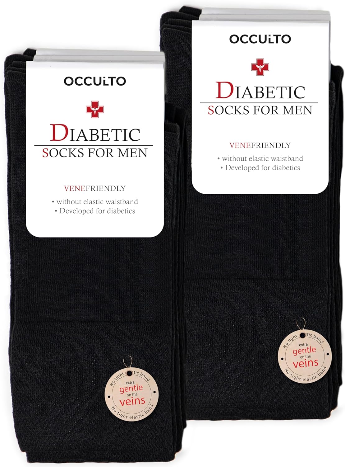 Occulto Men Diabetic Socks Pack of 10 (Model: Goetz) 9-11 Black