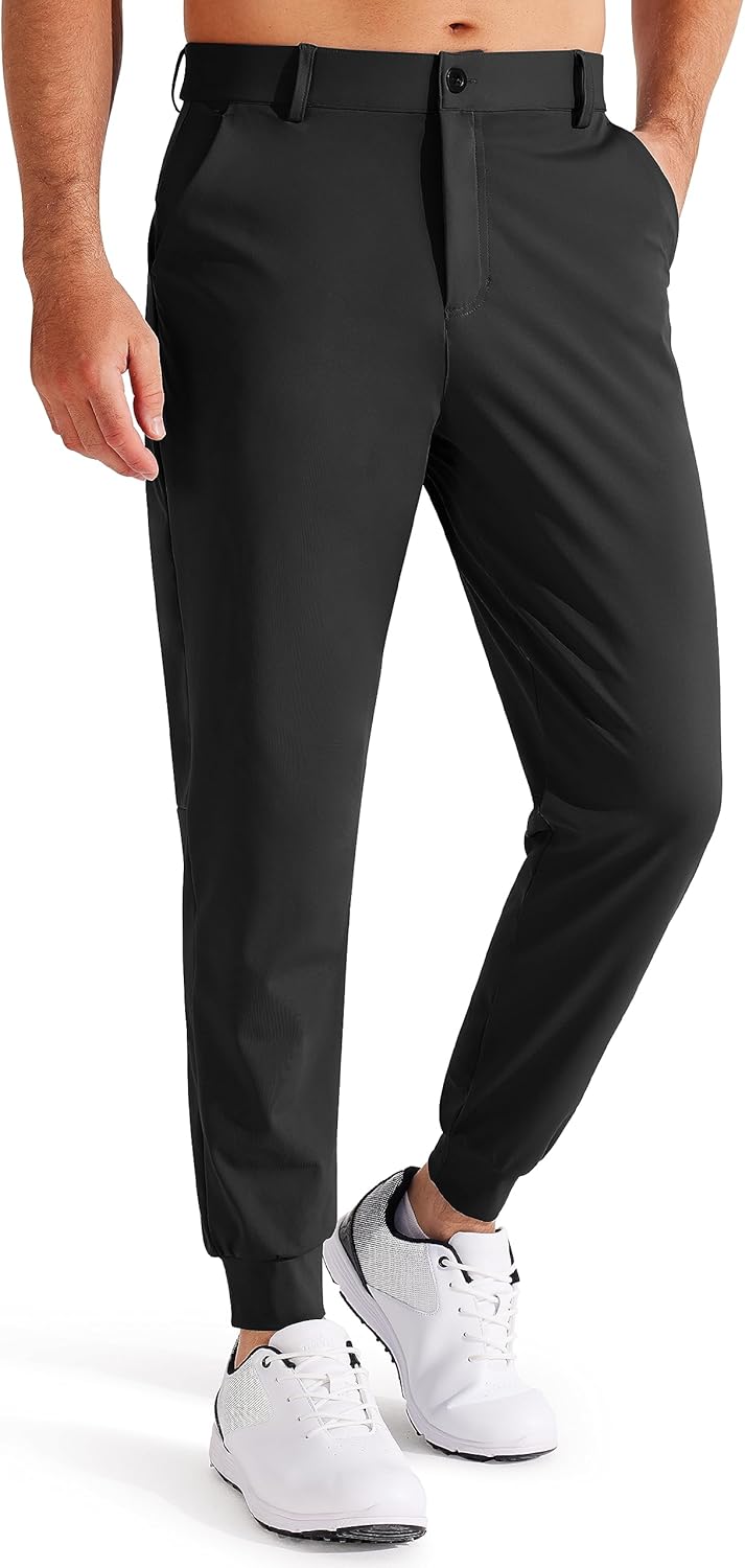 Libin Men's 4-Way Stretch Golf Joggers with Pockets, Slim Fit Sweatpants for Wor...