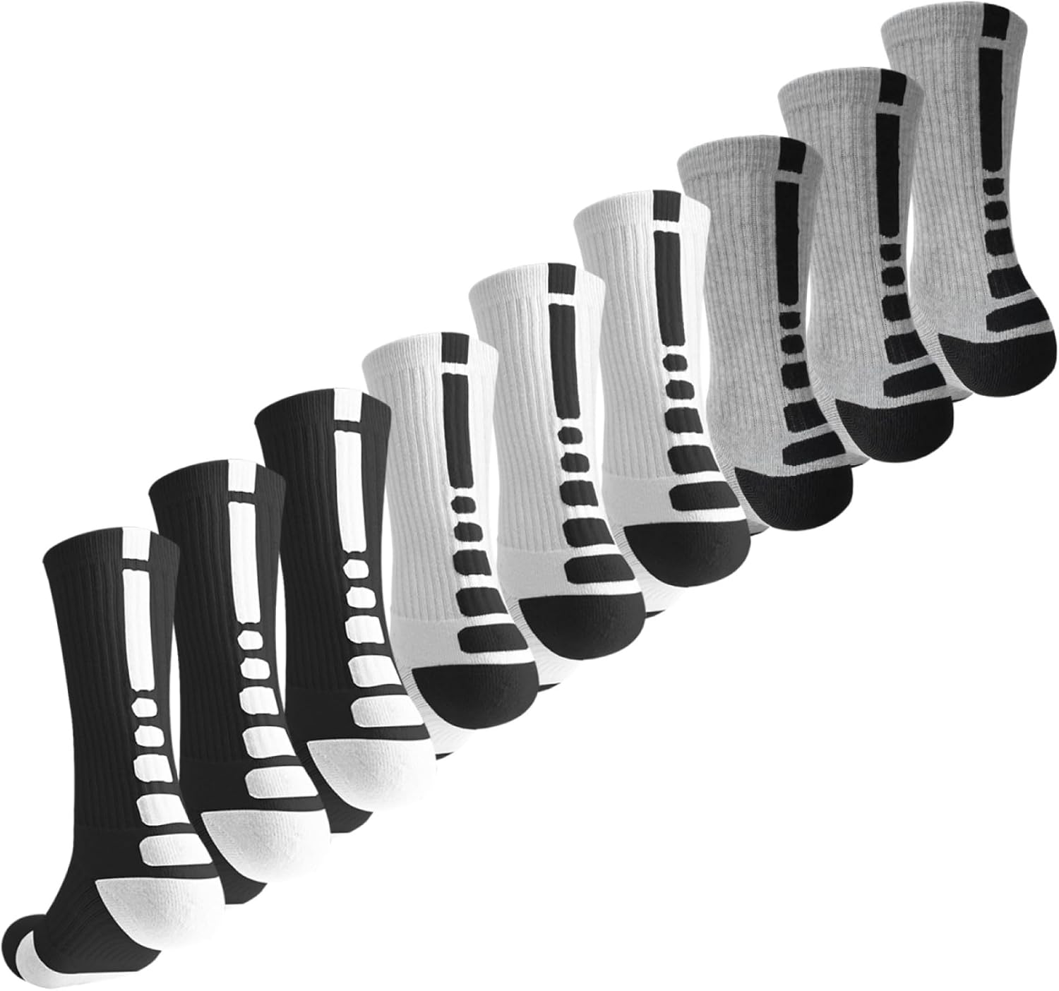 OLCHEE Boys Sock Basketball Soccer Hiking Ski Athletic Outdoor Sports Thick Calf...