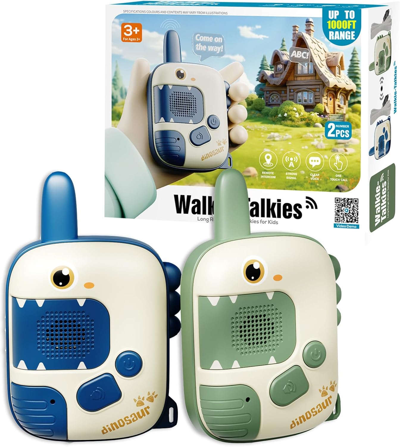 DQMOON Walkie Talkie Kids, Toys for 3-9 Year Old Boys Gifts Dinosaur Toys for Bo...