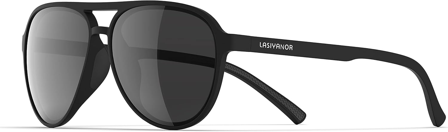 Lasiyanor Lightweight TAC Polarized Tinted Classic Vintage Retro 70s Sunglasses,...