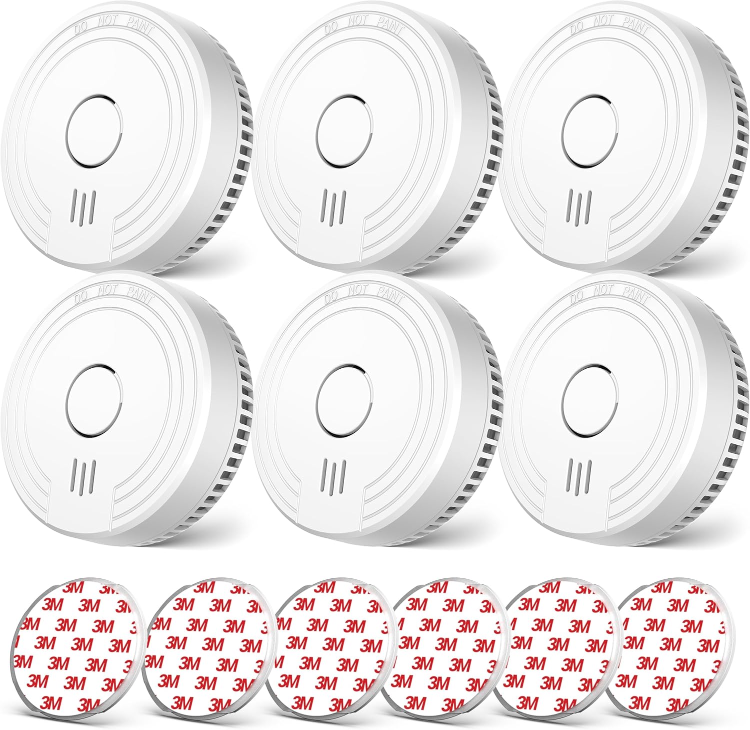 Ecoey Smoke Alarm Fire Detector, Battery Included Photoelectric Smoke Detector w...