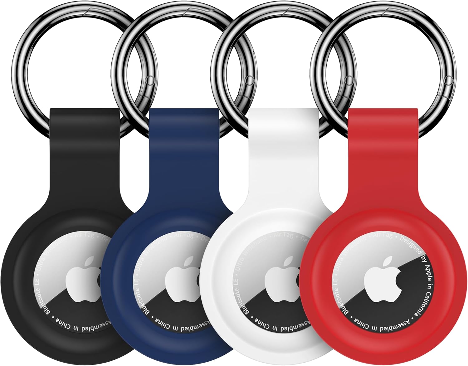AirTag Holder AirTag Case Keychain Air Tag Holder, Silicone AirTags Key Ring Cas...