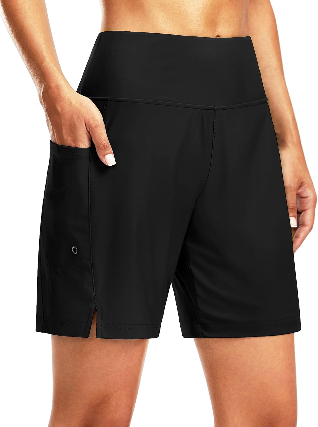 G Gradual Women's 7" Long Swim Board Shorts High Waisted Quick Dry Beach Swimmin...
