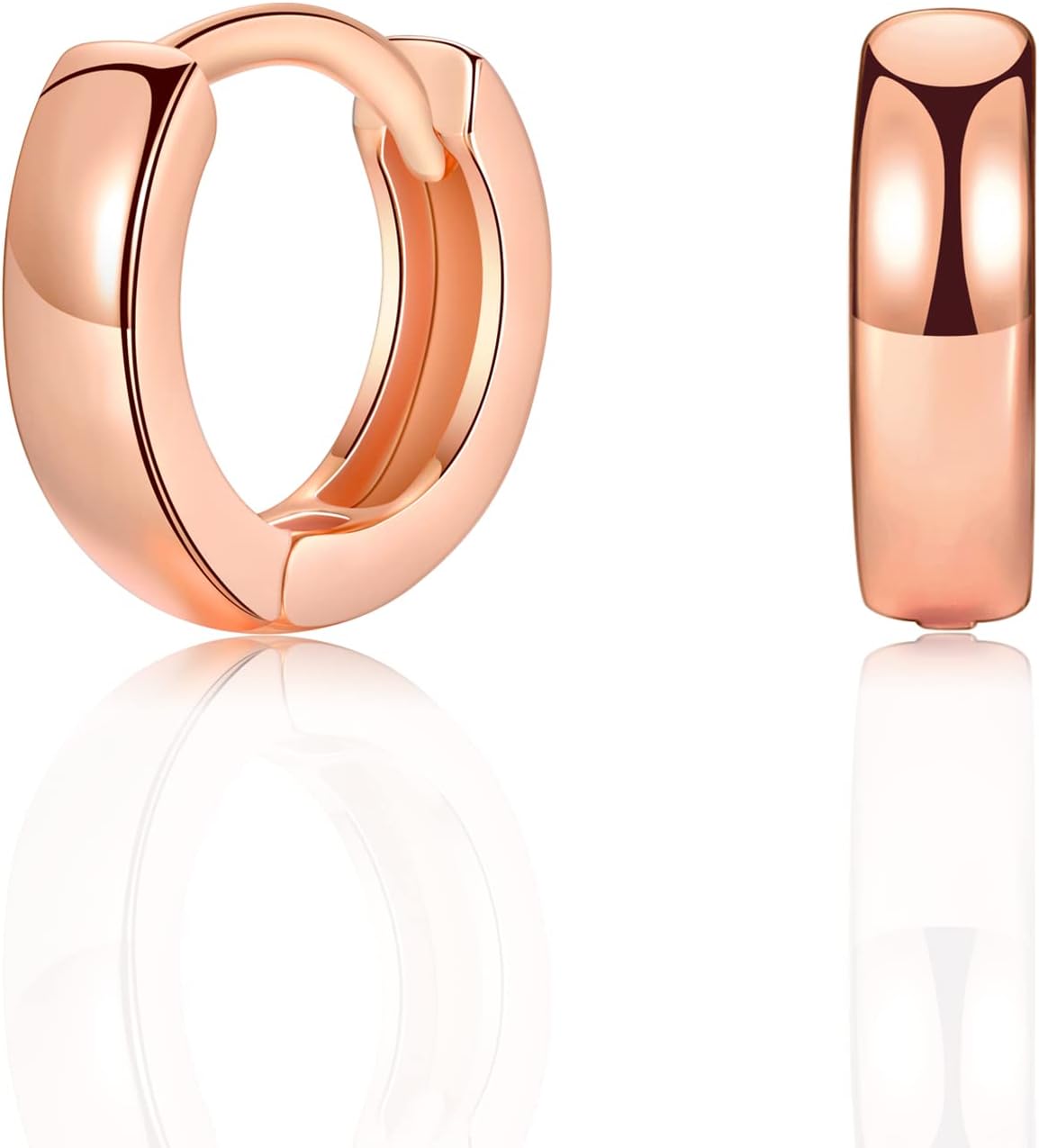 Small Silver/Gold/Rose Gold Hoop Earrings, 925 Sterling Silver Post Lightweight...