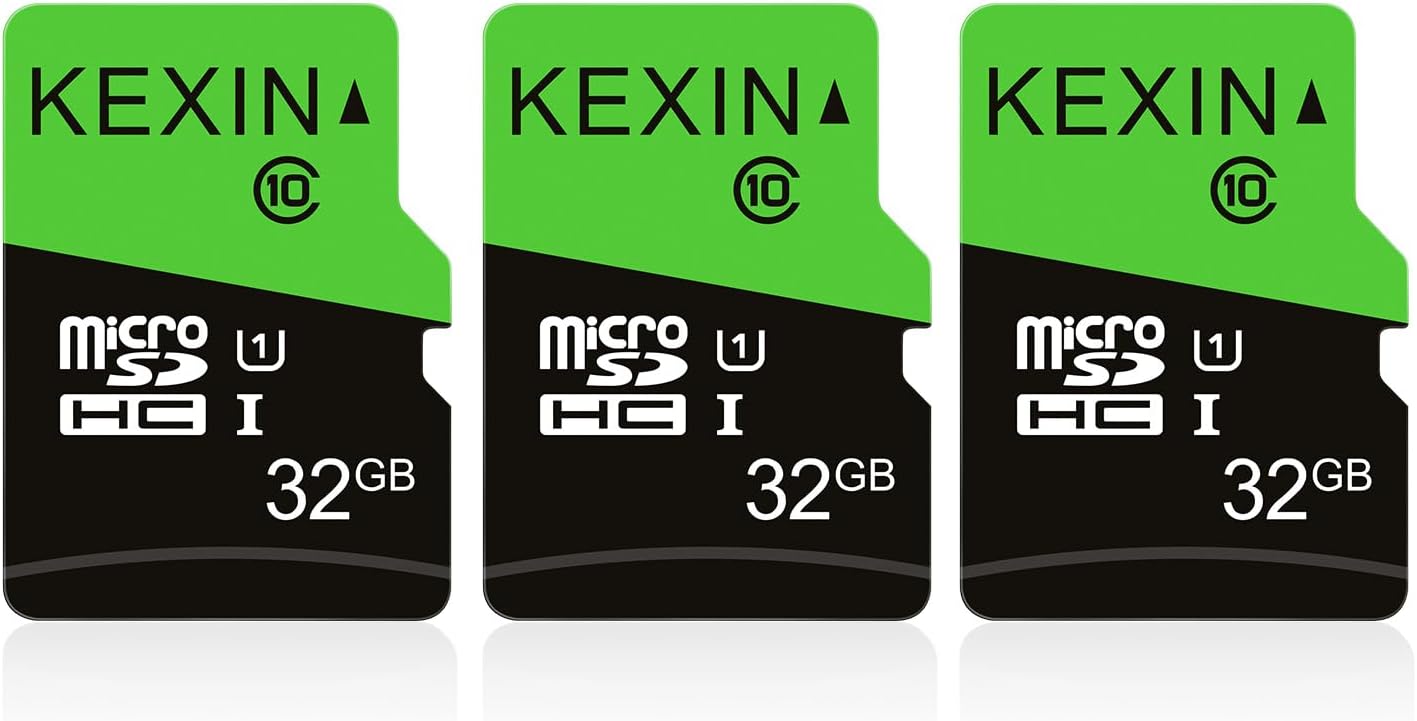 KEXIN Micro SD Card 32GB 3 Pack MicroSDHC Memory Card Class 10 High Speed Card M...