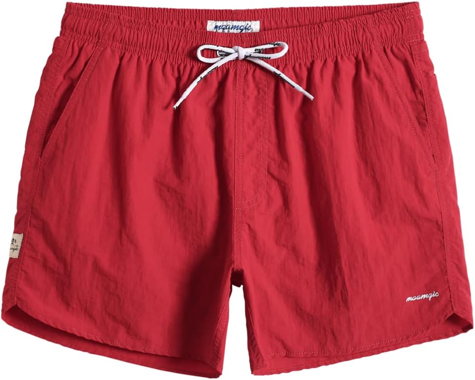 maamgic Mens Swim Trunks 5" with Mesh Lining Quick Dry Bathing Suits for Men Swi...