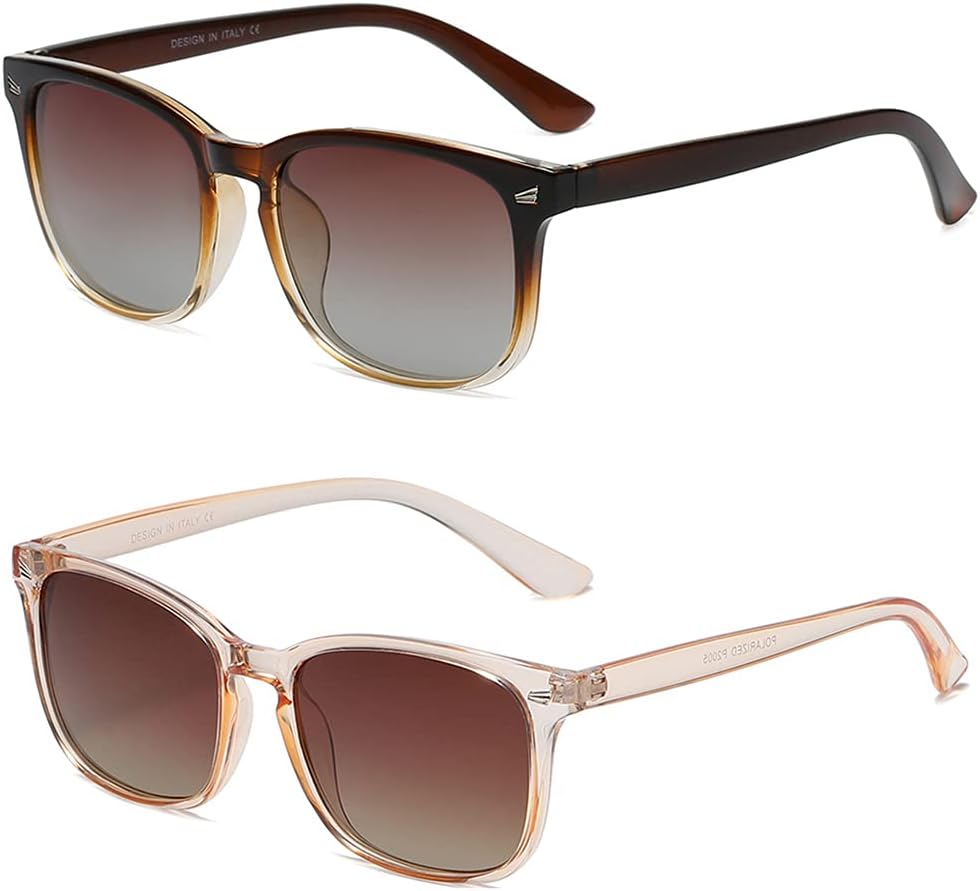 DUSHINE Polarized Sunglasses for Women Classic Retro Style UV400 Protection A3 B...