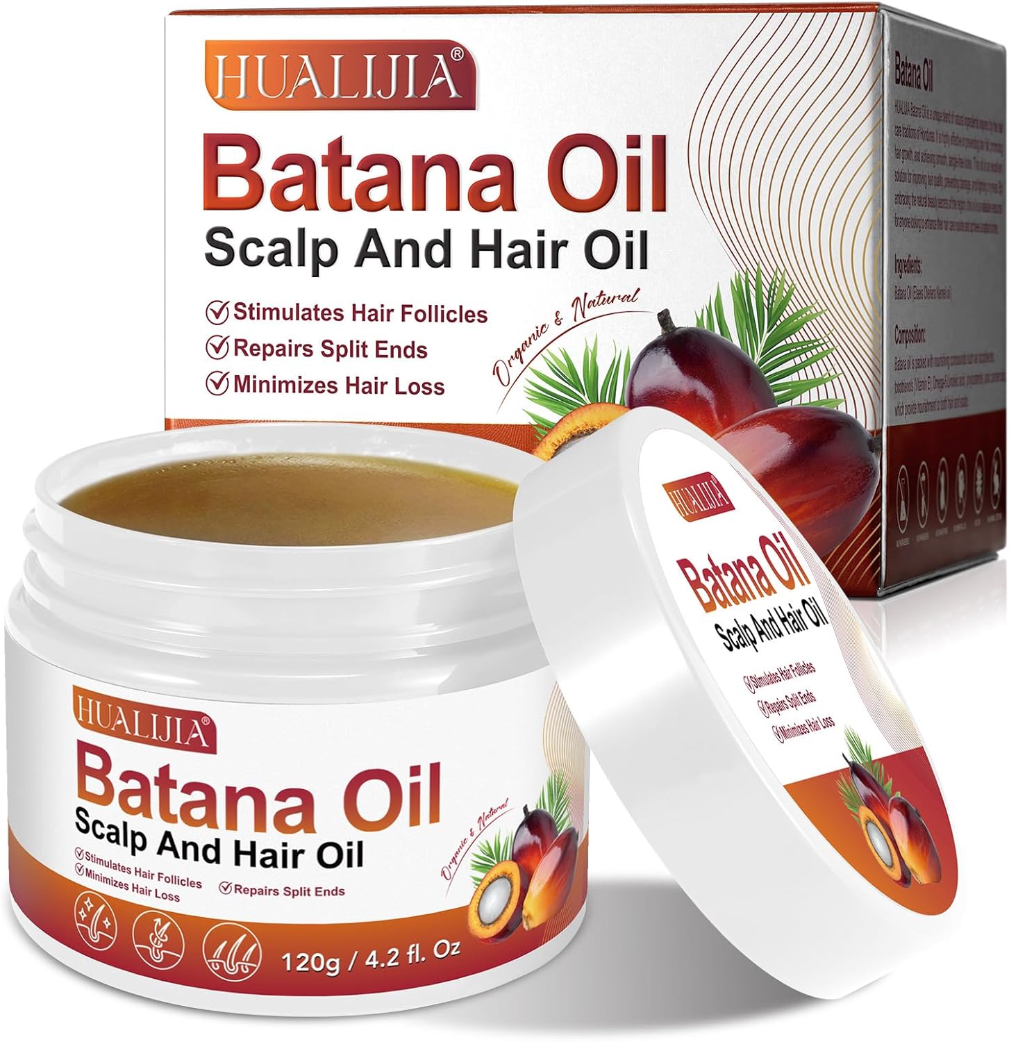 Raw Batana Oil for Hair Growth, Batana Oil Organic Dr. Sebi from Honduras - Prev...