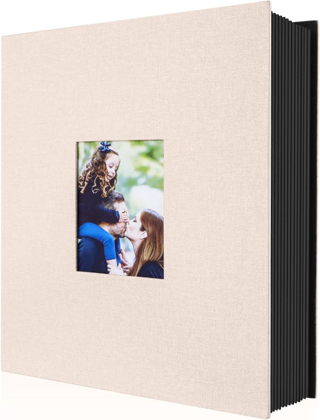 Benjia Photo Album 6x4 Slip in, Linen 400 Pockets Photo Albums Holds Portrait On...
