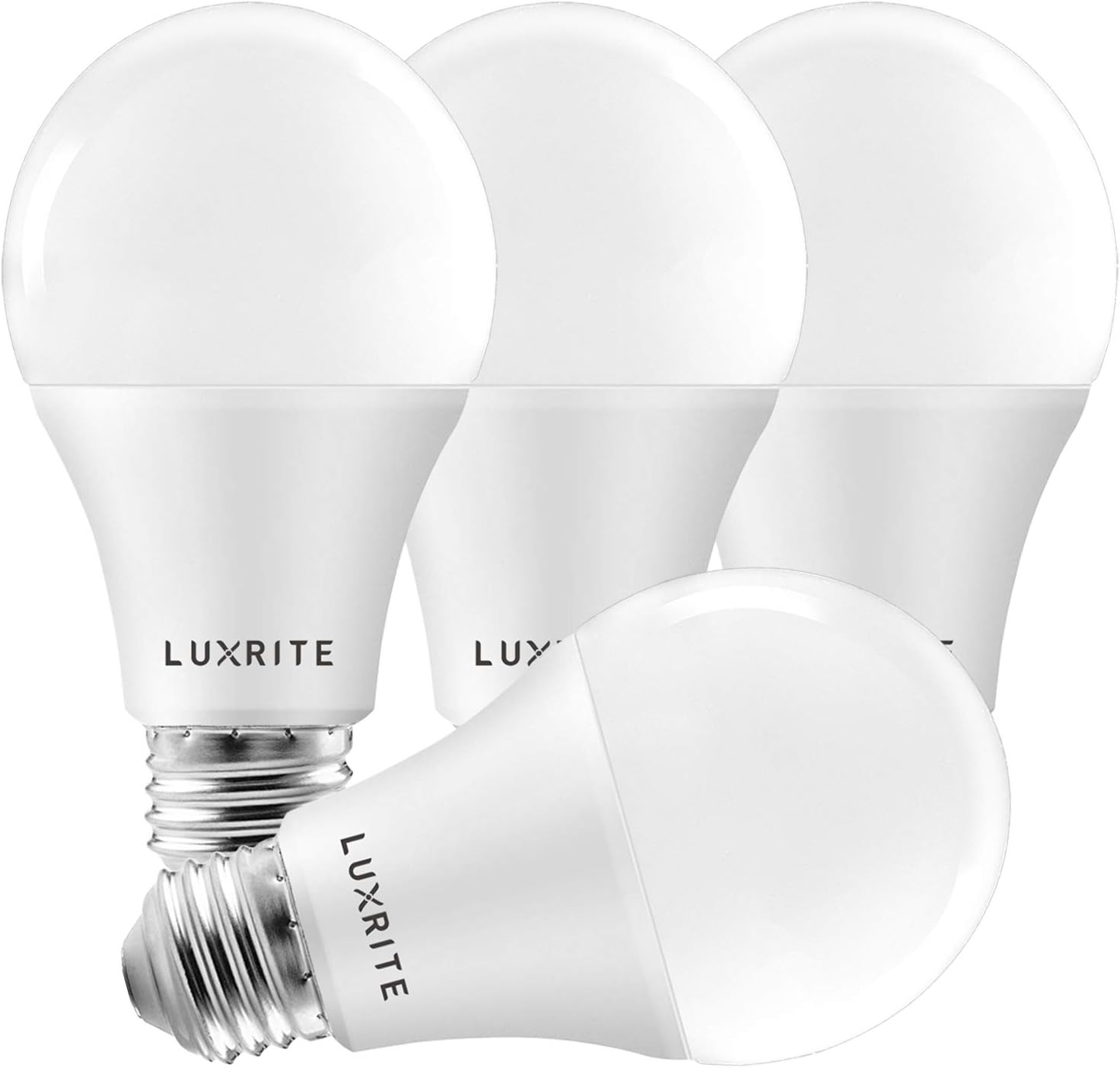 LUXRITE A19 LED Light Bulbs 100 Watt Equivalent Dimmable, 3000K Soft White, 1600...