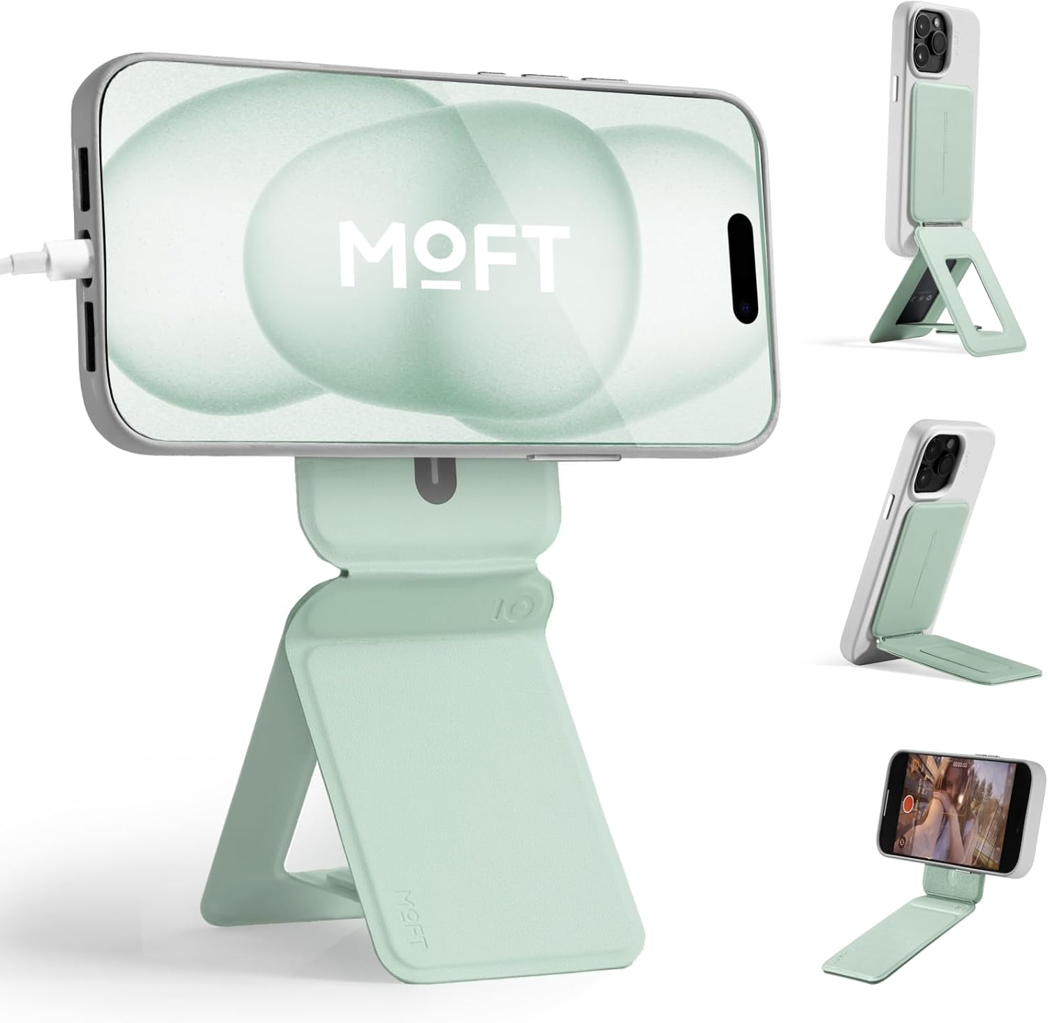 MOFT Phone Tripod Stand for iPhone Series(Include Metal Ring for All Models)Adju...