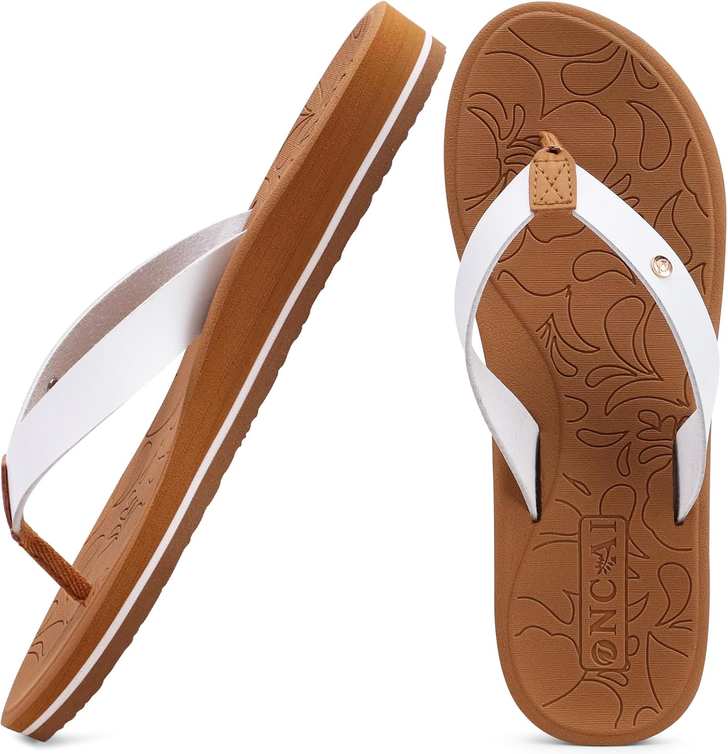 ONCAI Flip Flops Women Arch Support Yoga Mat Summer Beach Thong Sandals Woman wi...