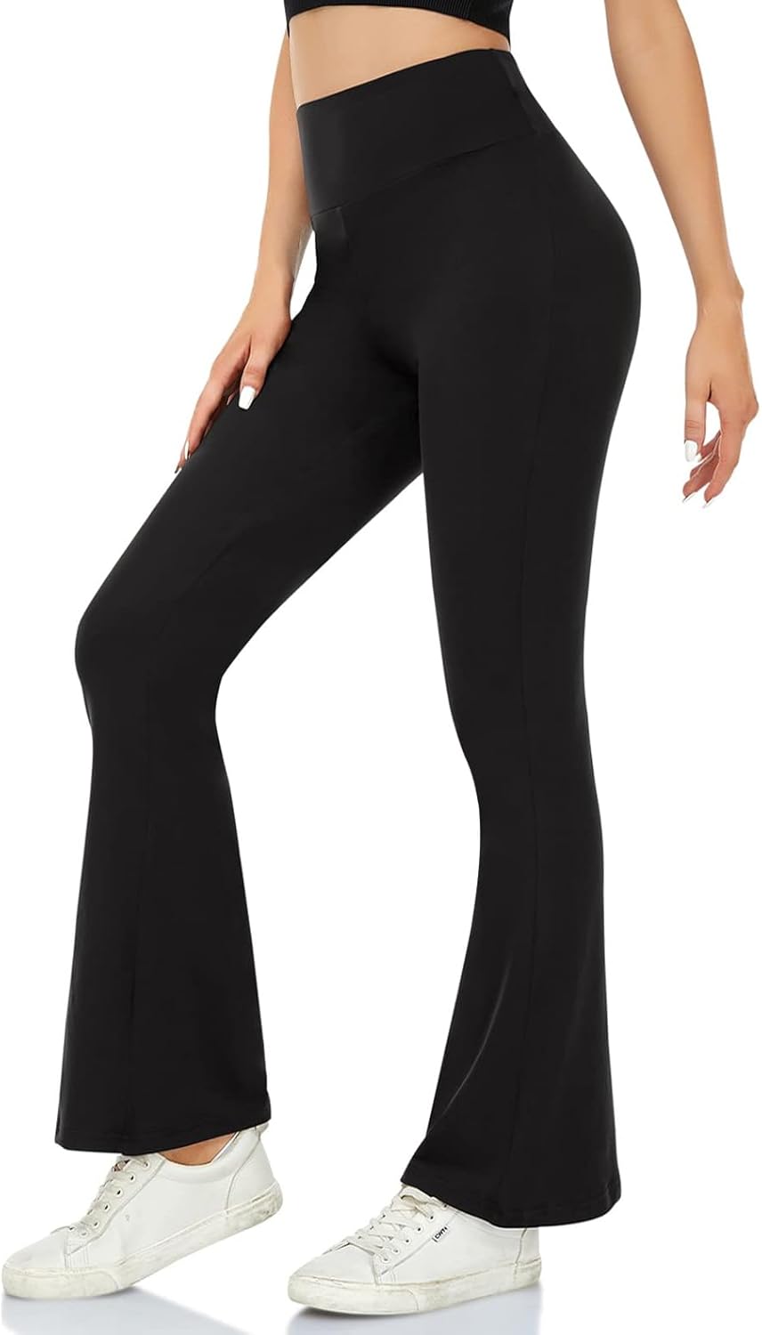 ACTINPUT Yoga Pants for Women Flared Leggings High Waisted Bootcut BlackTrousers...