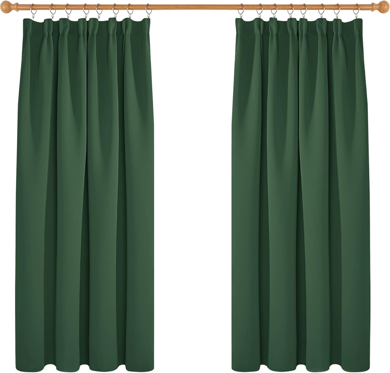 Deconovo Blackout Curtains Super Soft Thermal Insulated Energy Saving Pencil Ple...