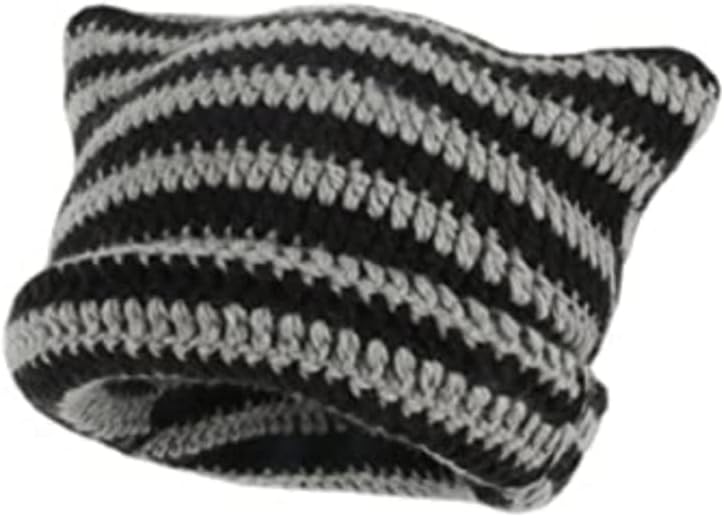 Crochet Hats for Women Cat Beanie Vintage Beanies Women Fox Hat Grunge Accessori...