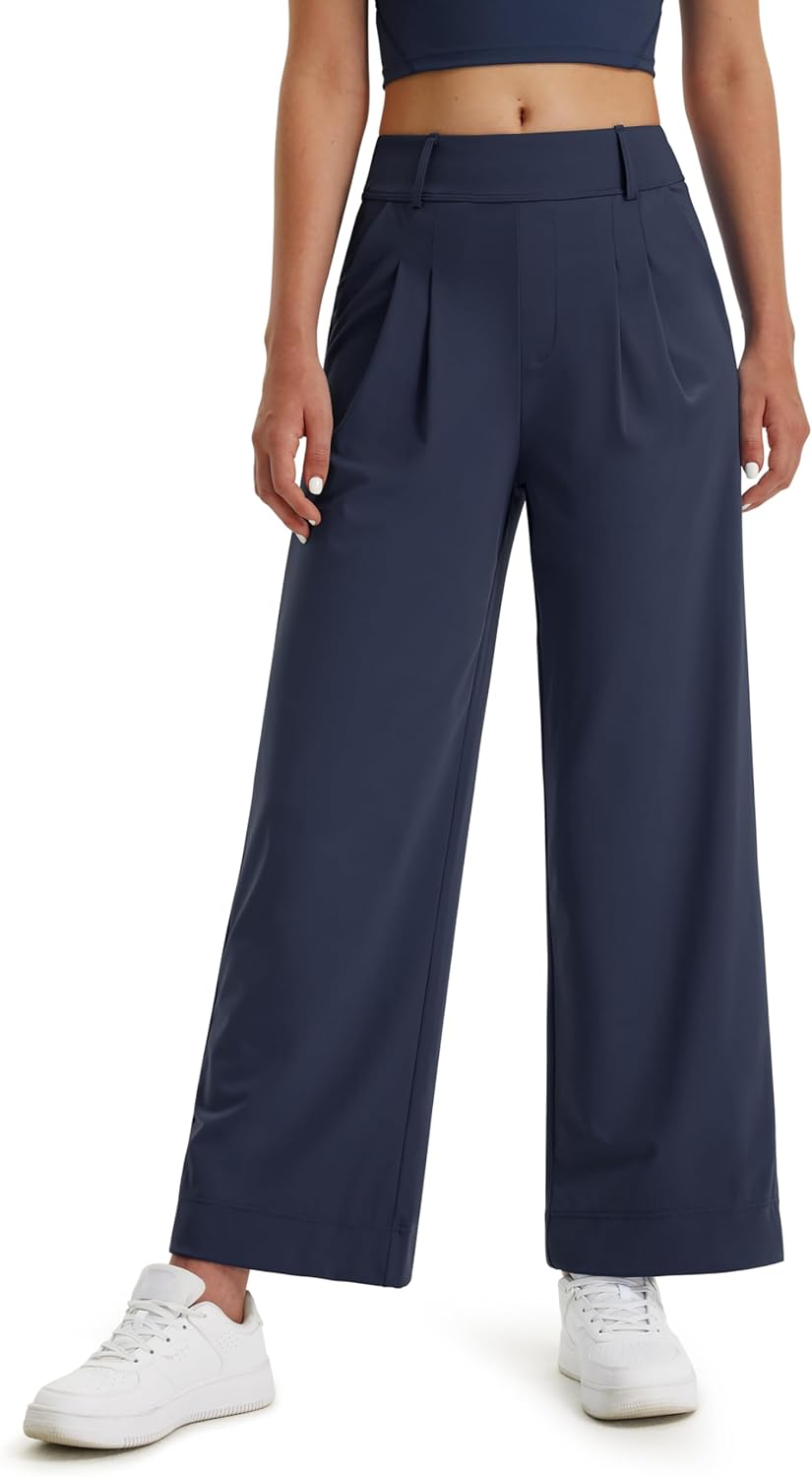 Libin Women's Wide Leg Dress Pants 27"/29"/31" High Waisted Stretch Work Casual...