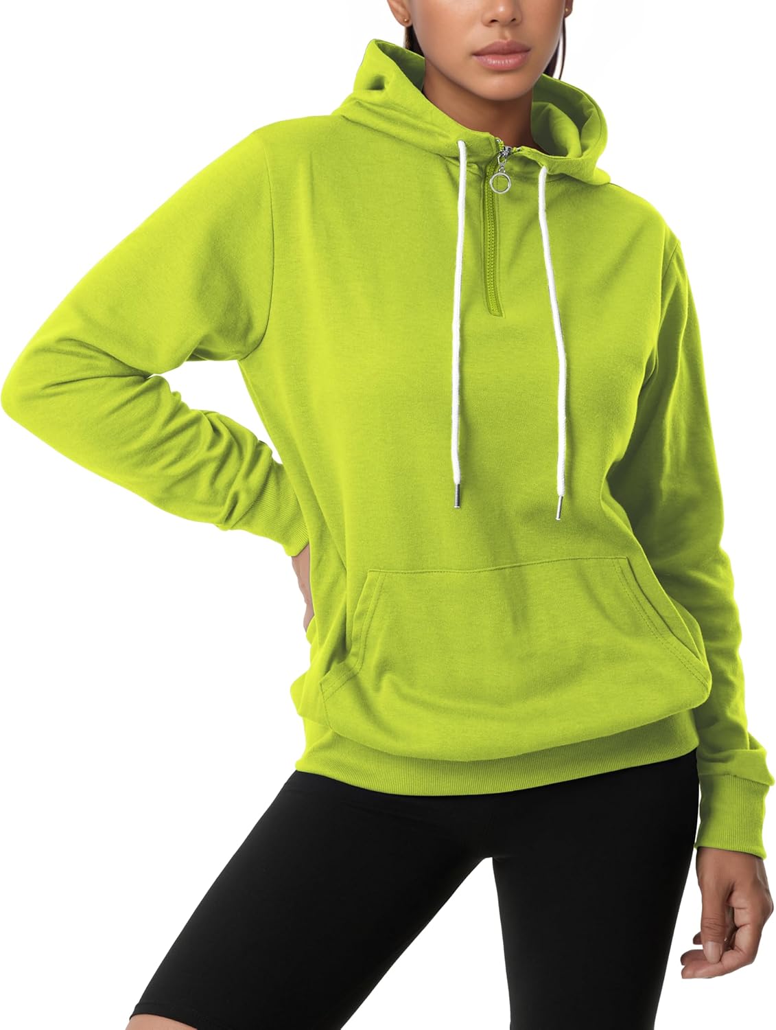 GIVON Womens Lightweight Thin Quarter Zip Up Pullover Hoodie Sweatshirt with Plu...