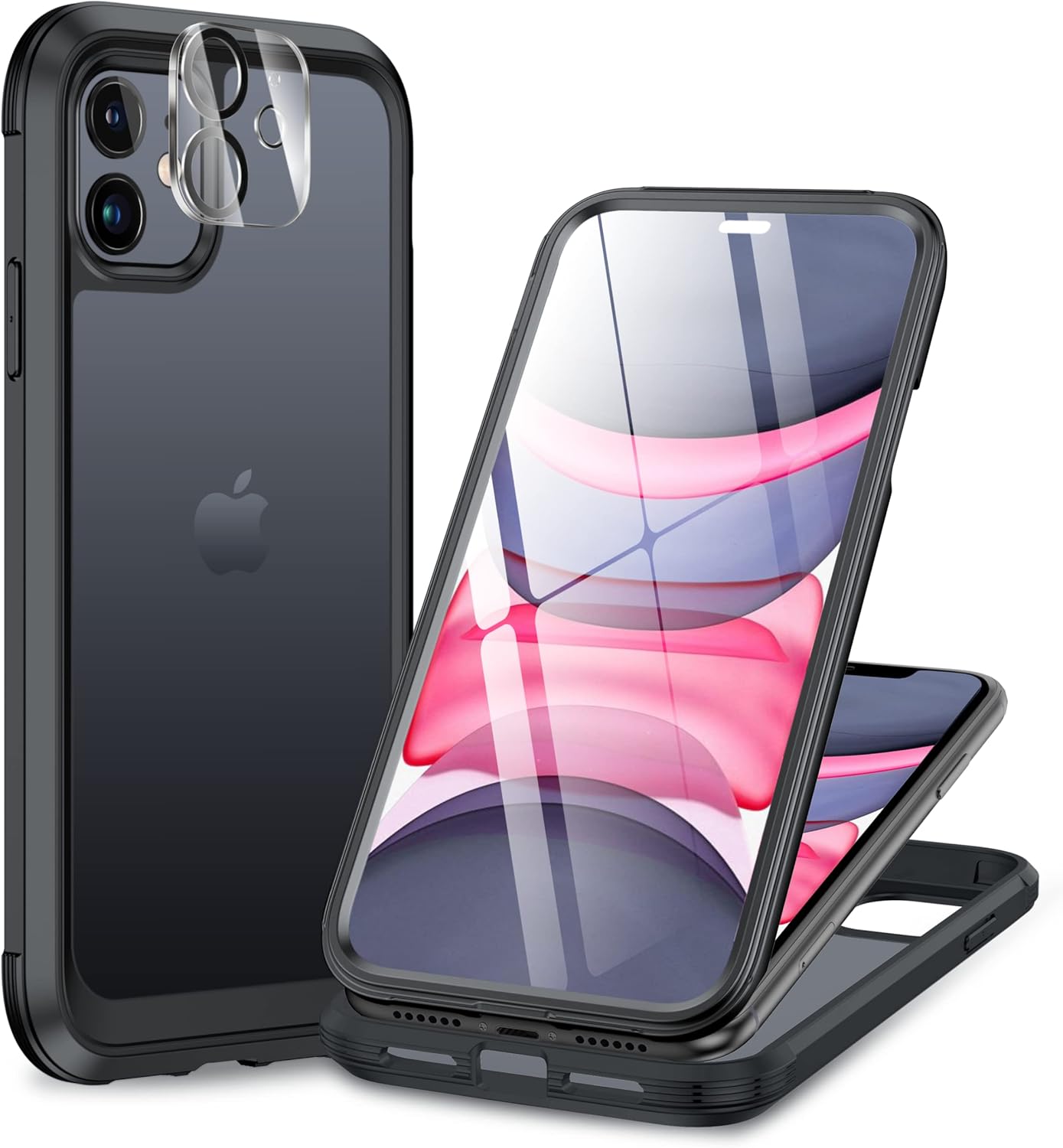 Miracase Glass Series Designed for iPhone 11 Case [2023 Upgraded] Full-Body Rugg...