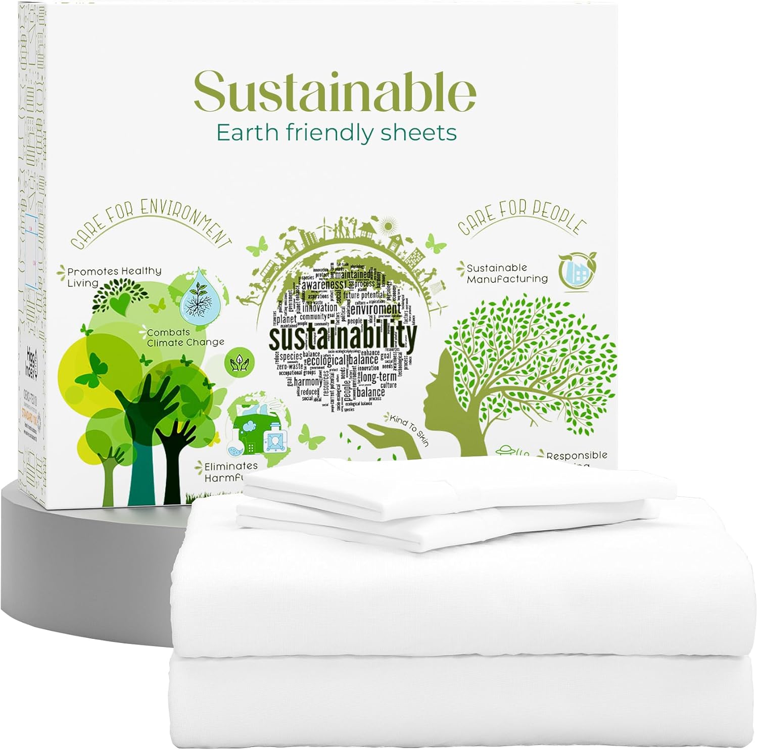 100% Cotton Queen Sheets, White – 400 Thread Count Percale Weave, Cooling, Hotel...