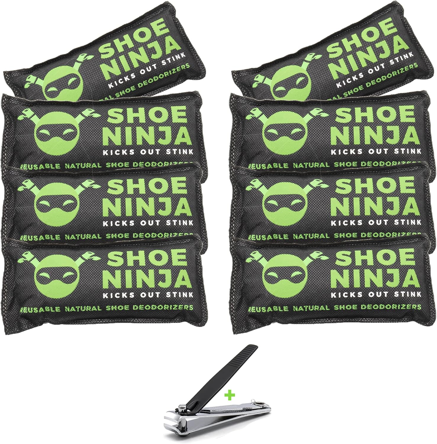 Charcoal Shoe Deodorizer - Natural, Long Lasting, and Easy to Use 8 Pack of Shoe...