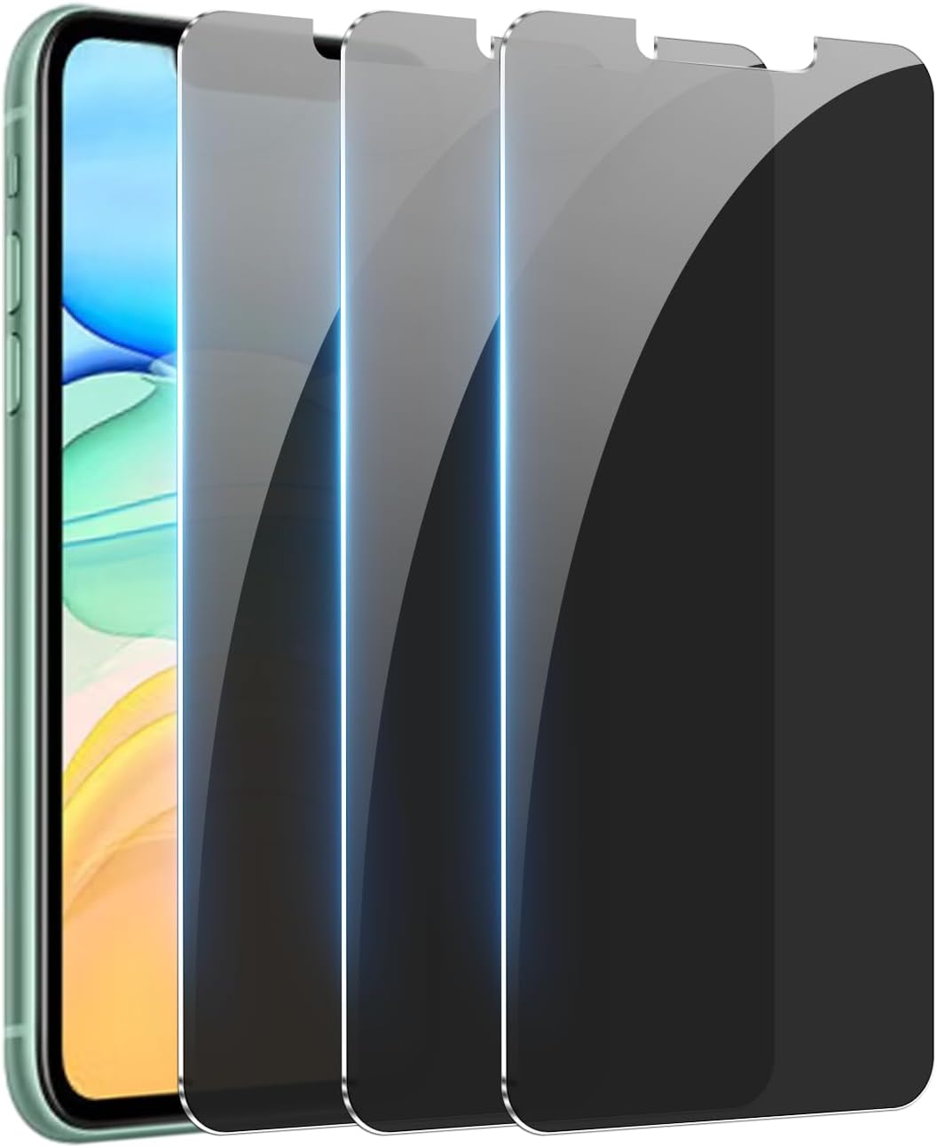 pehael [3 Pack Privacy Screen Protector for iPhone 11/iPhone XR Anti-Spy Tempere...