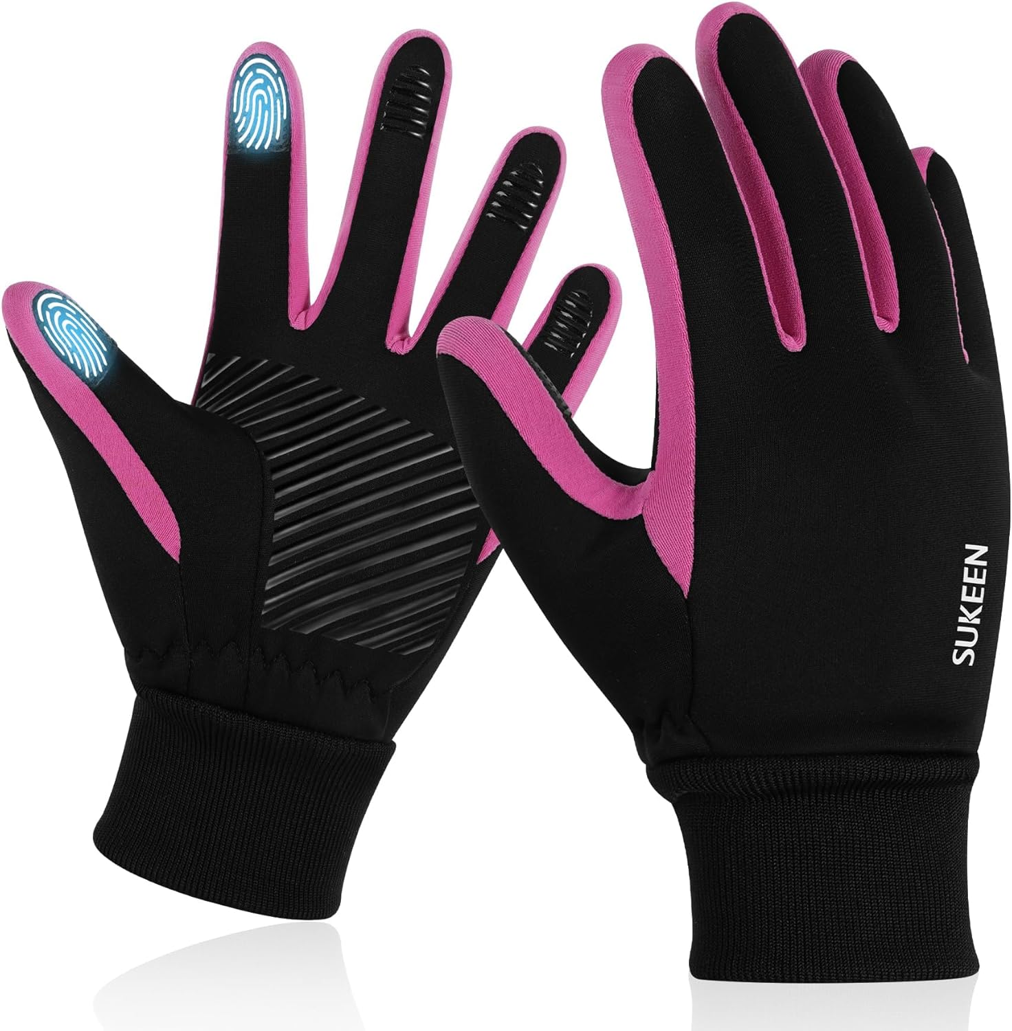 Kids Winter Sports Cycling Gloves Children Warm Touch Screen Anti-slip Thermal O...