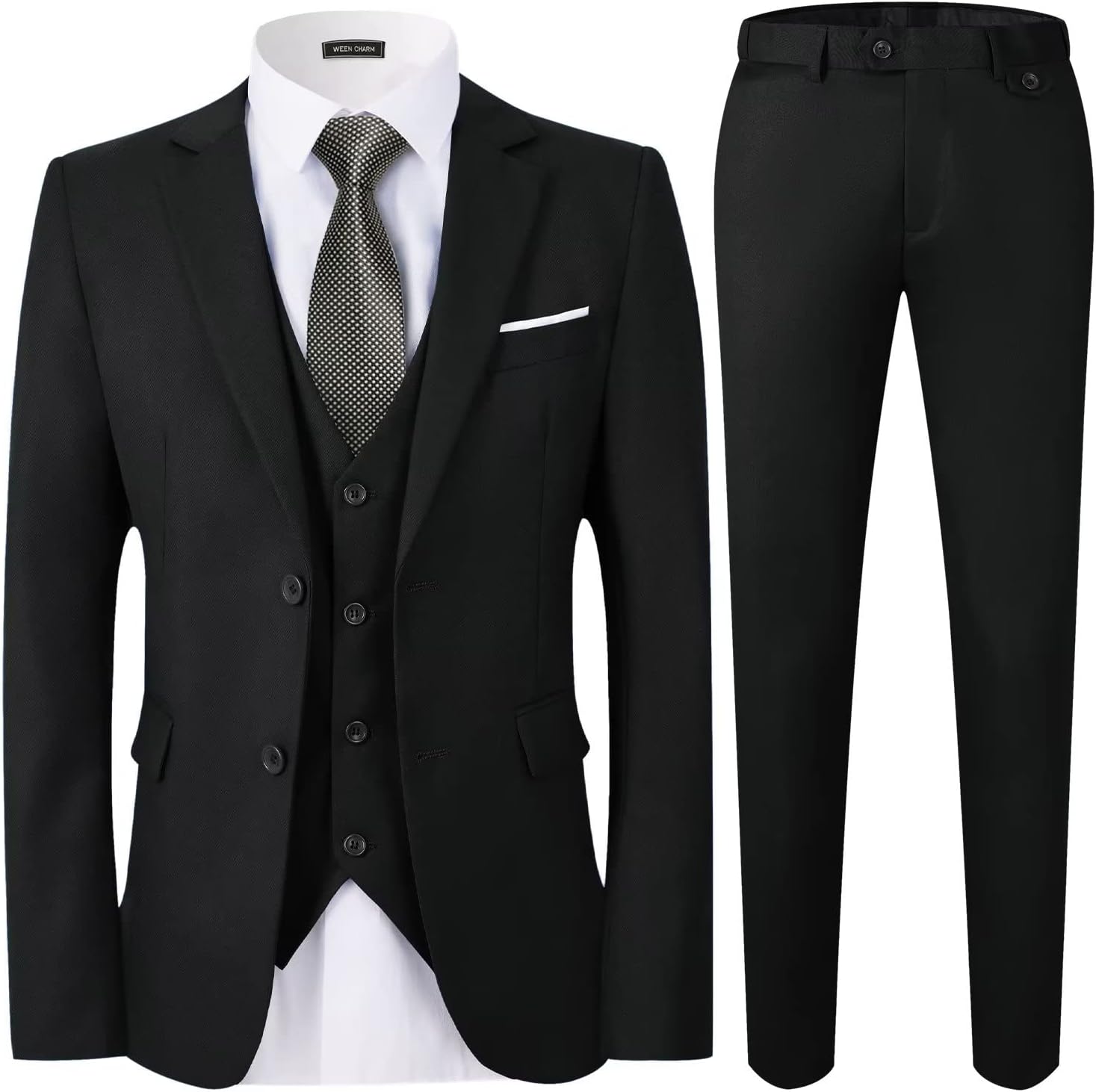 WEEN CHARM Men's Suits Slim Fit,3 Piece Suit for M...