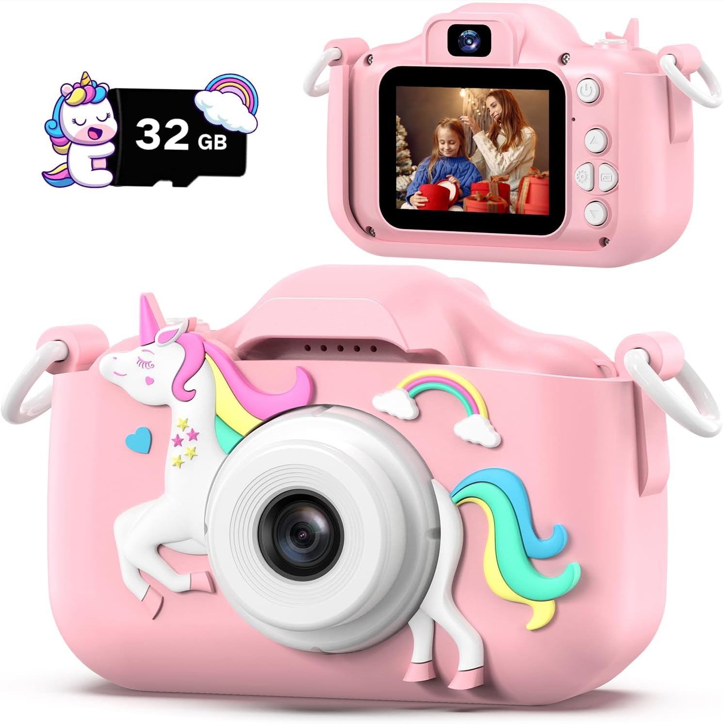 Dwfit Upgrade Selfie Kids Camera, Christmas Birthday Gifts for Boys Girls Age 3-...