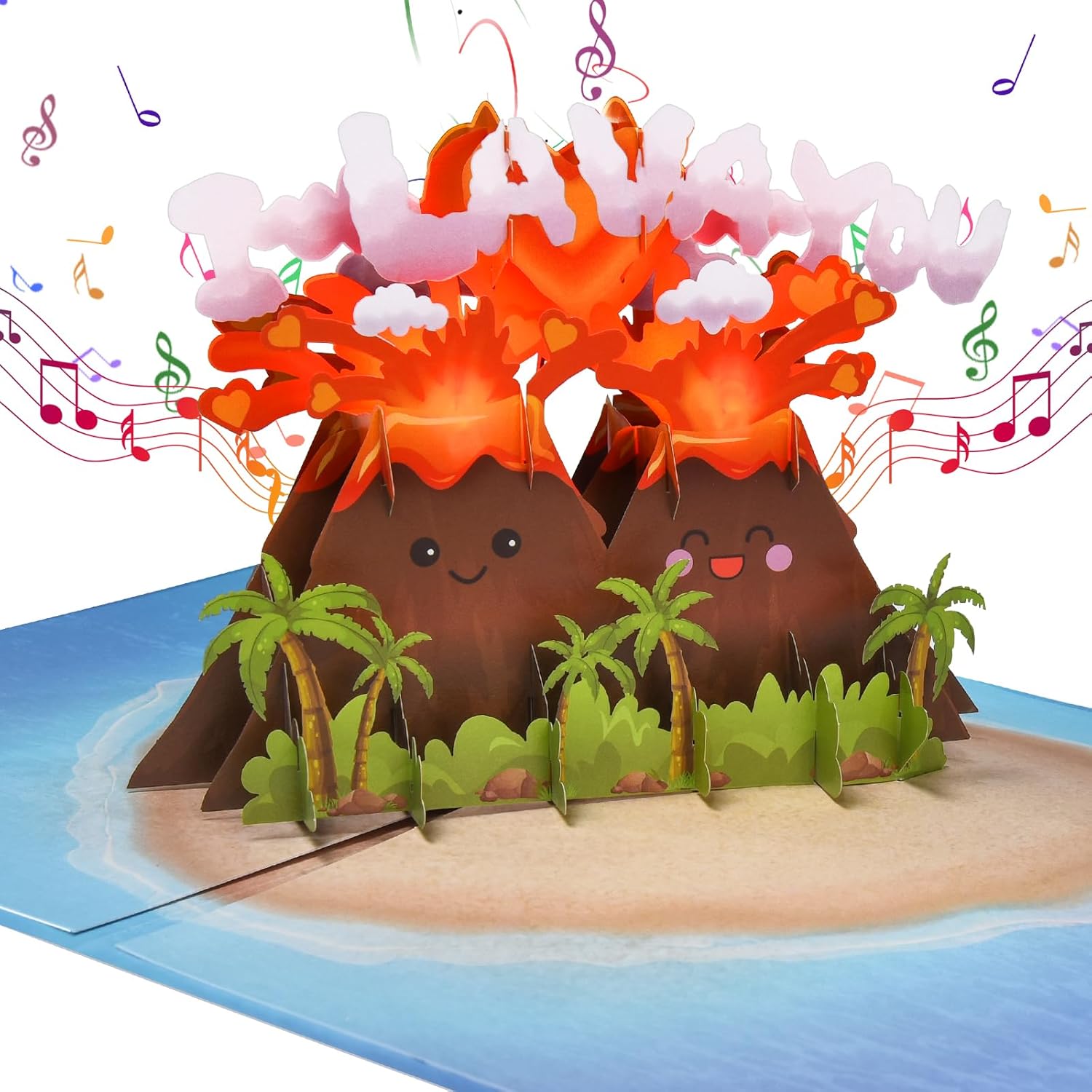 I LAVA YOU Pop Up Anniversary Card for Wife,Husband,Couple, Musical 3D Romantic...