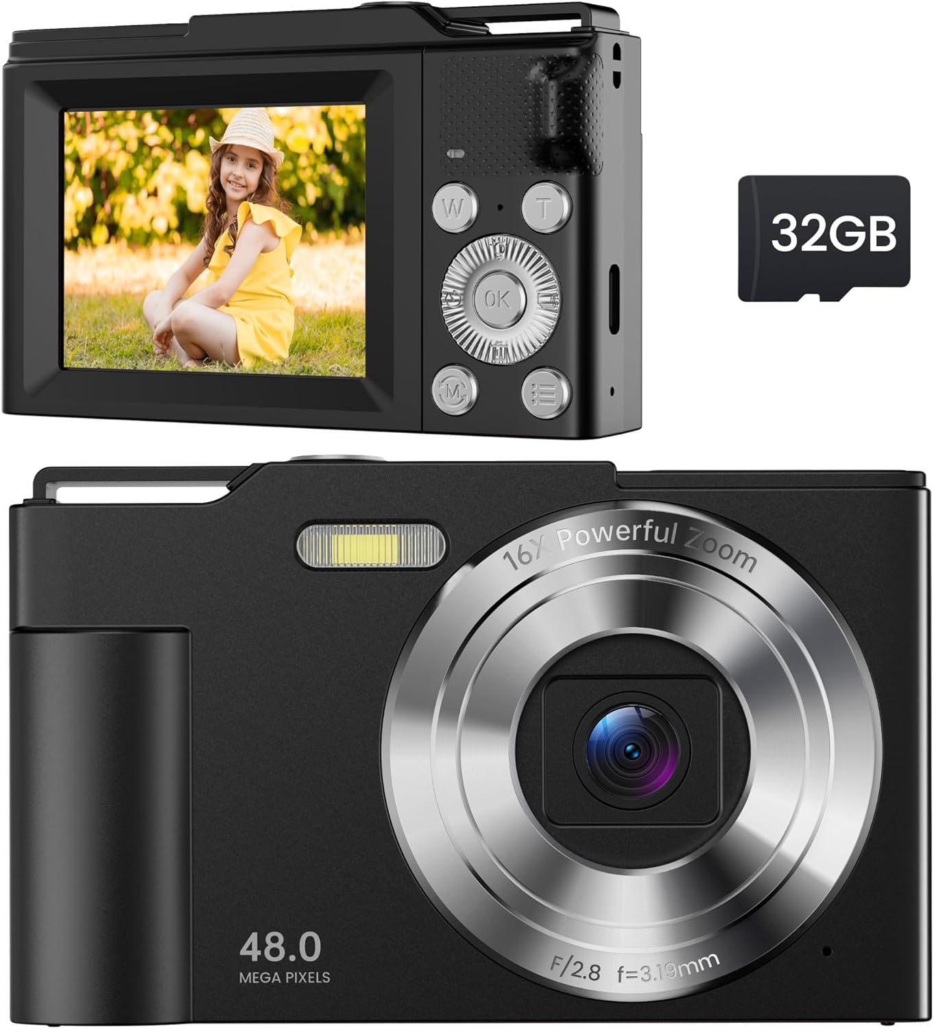 Digital Camera for Kids: FHD 1080P Camera - Video Cameras for Teens - 16X Zoom S...