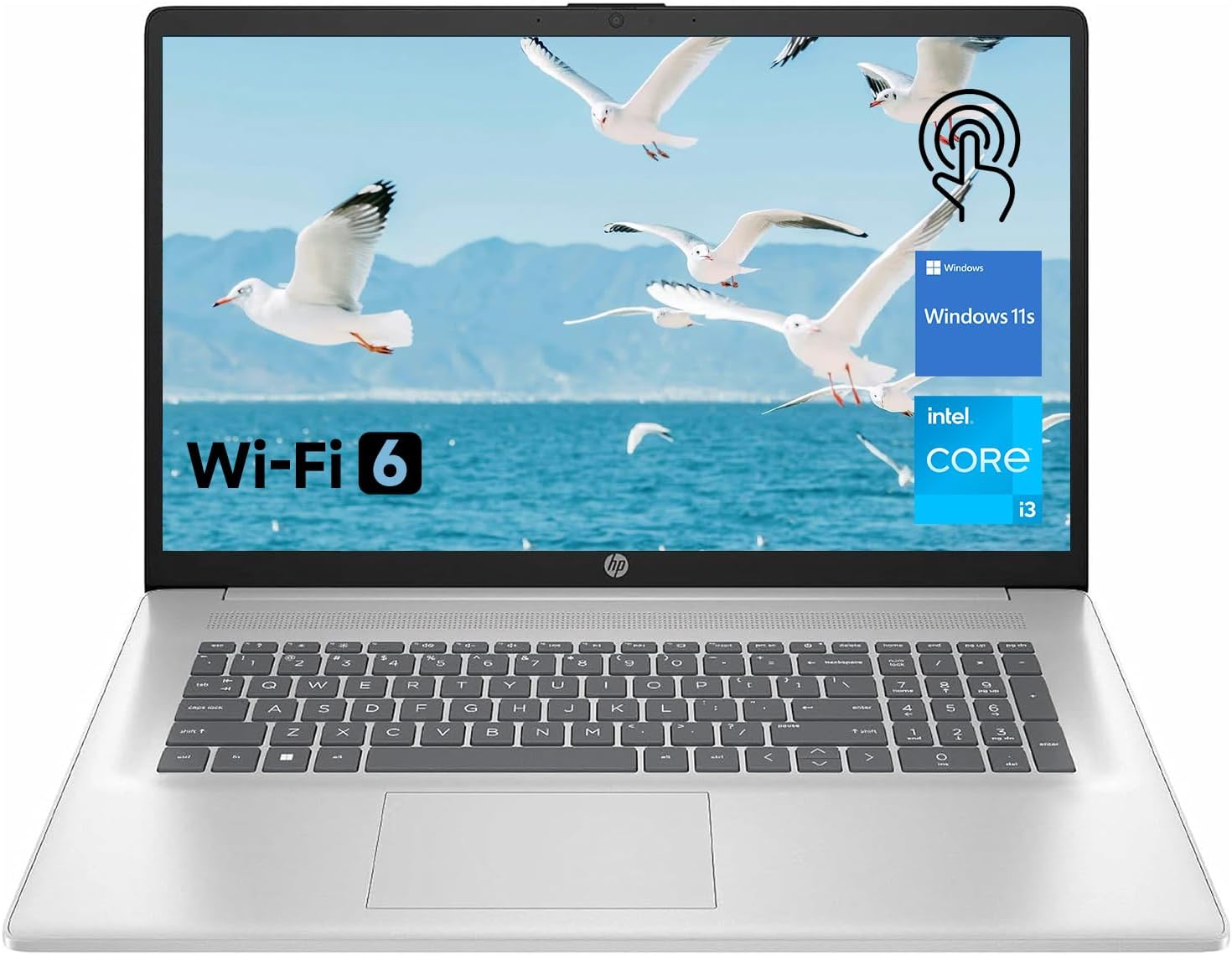 HP Premium 17.3" Touchscreen Laptop, 8-Cores Intel Core i3-N305, 16GB RAM, 128GB...