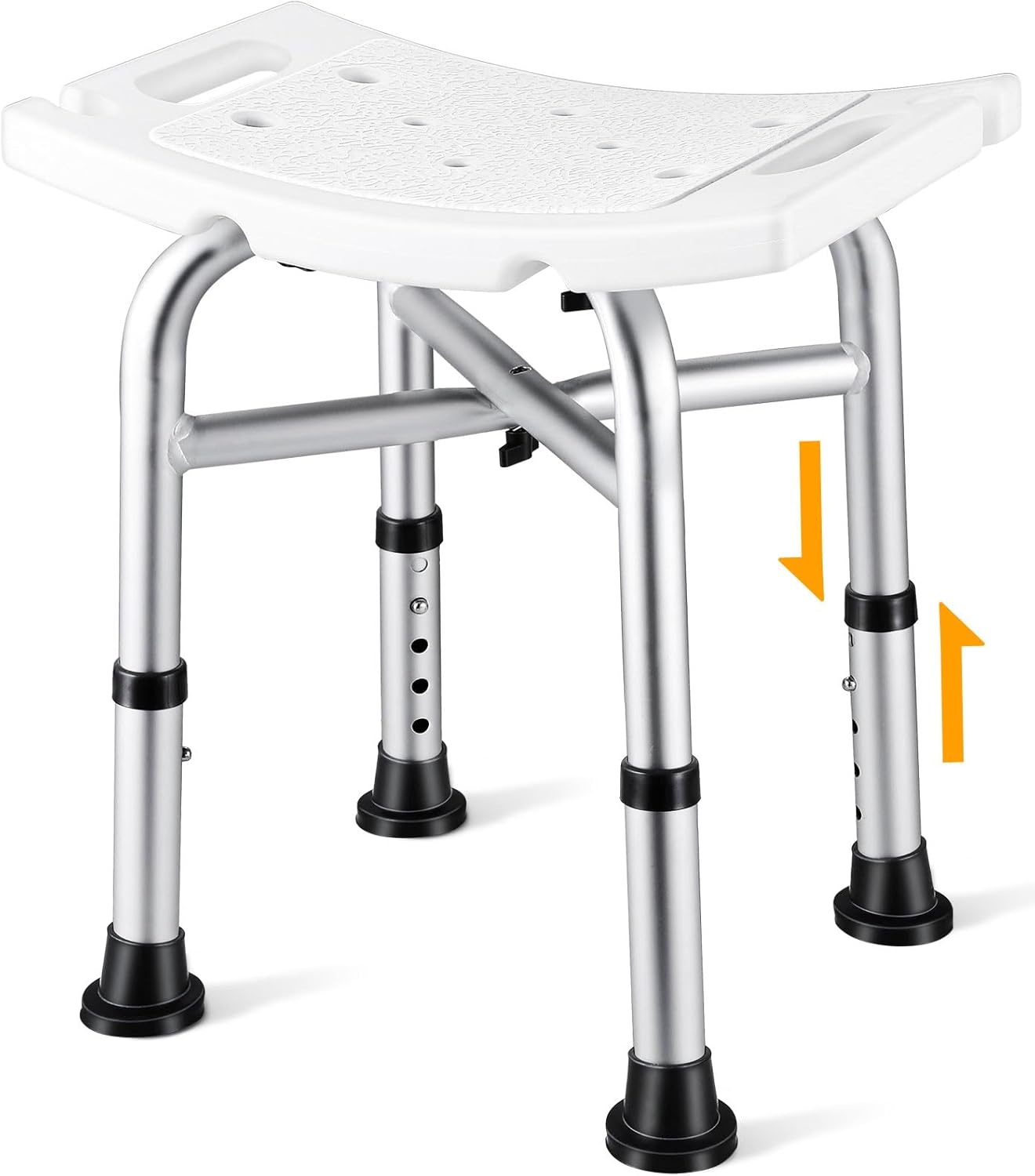 Shower Chair for Inside Shower(500lb), FSA/HSA Eligible 5 Height Adjustable Show...