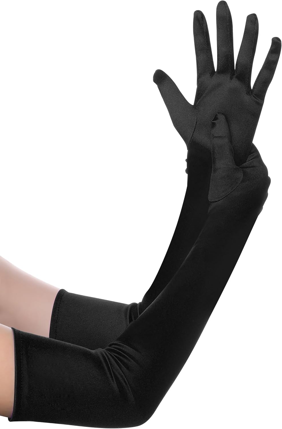 BABEYOND Long Opera Party 1920s Satin Tea Party Gloves Costume Stretchy Adult Si...
