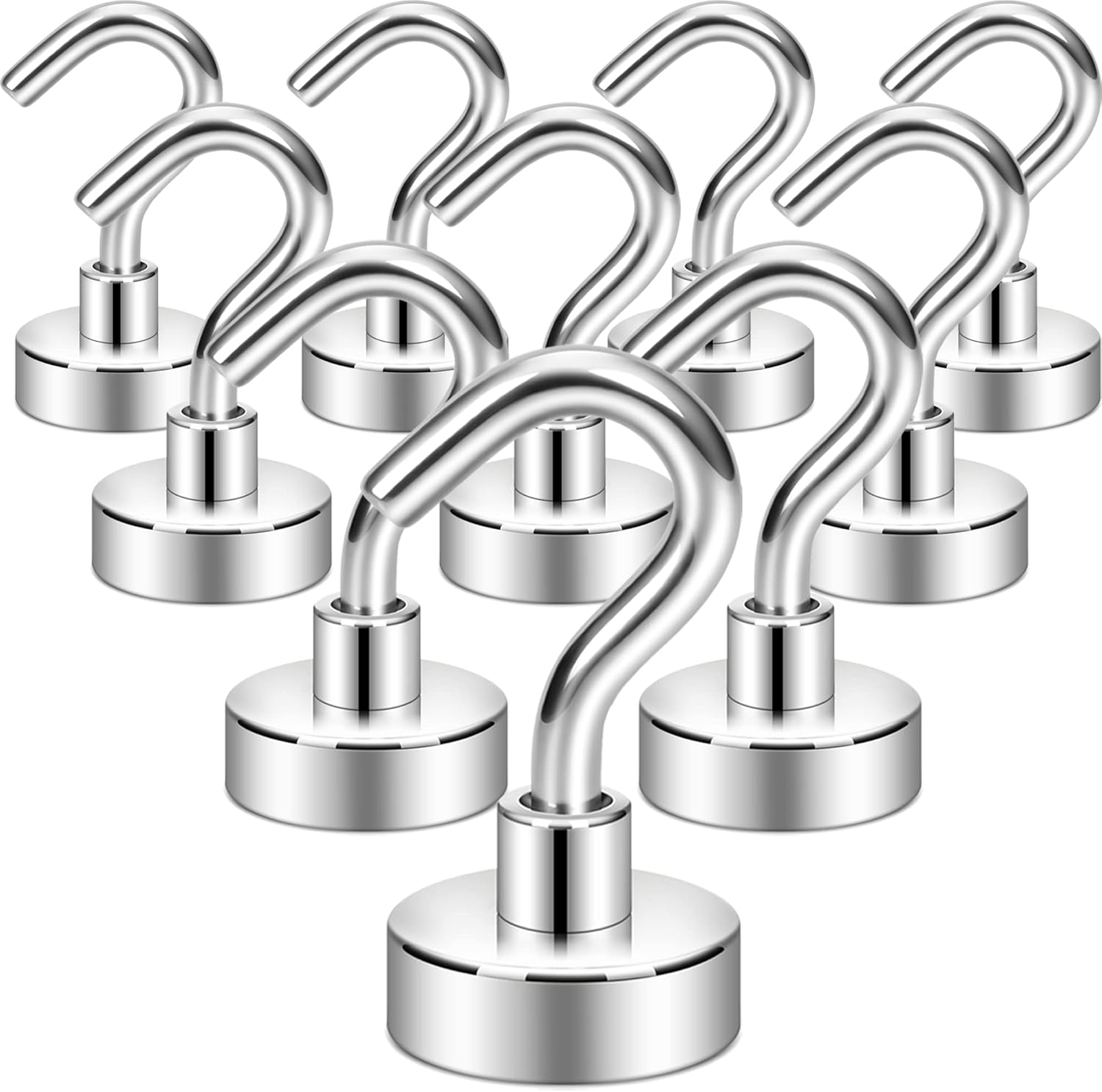 Neosmuk Magnetic Hooks,30lb+ Heavy Duty Earth Magnets with Hook for Refrigerator...