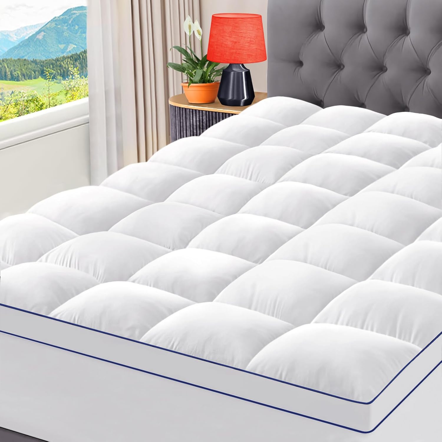 CYMULA Full Size Mattress Topper, Cooling Mattress...