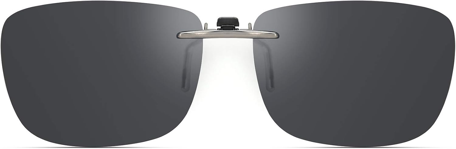 Polarized Clip On Sunglasses Over Prescription Glasses Men Women Compact Fit Non...