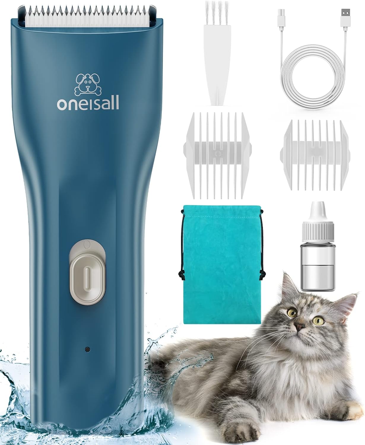 oneisall Pet Clipper for Cat Matted Hair, Pet Shaver for Cats Quiet Pet Hair Cli...