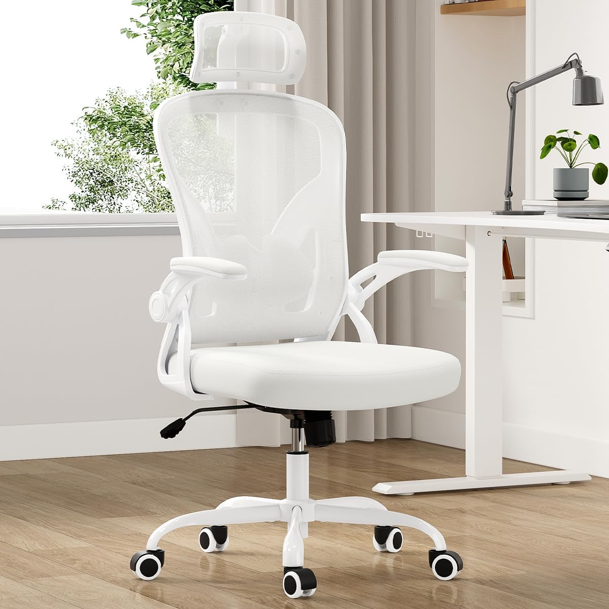 Farini Ergonomic Office Chair, Home Office Desk Chair with Headrest, High Back C...